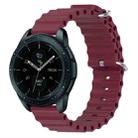 For Samsung Galaxy Watch 42mm 20mm Ocean Style Silicone Solid Color Watch Band(Wine Red) - 1