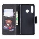 Colored Drawing Pattern Horizontal Flip Leather Case for Huawei P30 Lite,with Holder & Card Slots & Wallet(Bear) - 1