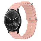 For Garmin Vivomove Sport 20mm Ocean Style Silicone Solid Color Watch Band(Pink) - 1