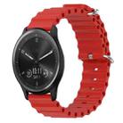 For Garmin Vivomove Sport 20mm Ocean Style Silicone Solid Color Watch Band(Red) - 1