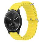 For Garmin Vivomove Sport 20mm Ocean Style Silicone Solid Color Watch Band(Yellow) - 1