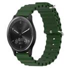 For Garmin Vivomove Sport 20mm Ocean Style Silicone Solid Color Watch Band(Army Green) - 1