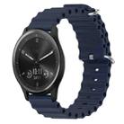 For Garmin Vivomove Sport 20mm Ocean Style Silicone Solid Color Watch Band(Dark Blue) - 1