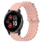 For Garmin Venu 2 Plus 20mm Ocean Style Silicone Solid Color Watch Band(Pink) - 1