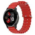 For Garmin Venu 2 Plus 20mm Ocean Style Silicone Solid Color Watch Band(Red) - 1