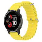 For Garmin Venu 2 Plus 20mm Ocean Style Silicone Solid Color Watch Band(Yellow) - 1