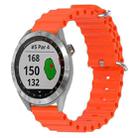 For Garmin Approach S40 20mm Ocean Style Silicone Solid Color Watch Band(Orange) - 1