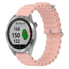 For Garmin Approach S40 20mm Ocean Style Silicone Solid Color Watch Band(Pink) - 1