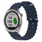 For Garmin Approach S40 20mm Ocean Style Silicone Solid Color Watch Band(Dark Blue) - 1