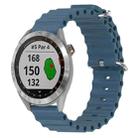 For Garmin Approach S40 20mm Ocean Style Silicone Solid Color Watch Band(Rock Gray) - 1