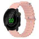 For Garmin Forerunner 158 20mm Ocean Style Silicone Solid Color Watch Band(Pink) - 1