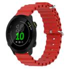 For Garmin Forerunner 158 20mm Ocean Style Silicone Solid Color Watch Band(Red) - 1