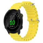 For Garmin Forerunner 158 20mm Ocean Style Silicone Solid Color Watch Band(Yellow) - 1