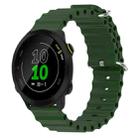 For Garmin Forerunner 158 20mm Ocean Style Silicone Solid Color Watch Band(Army Green) - 1