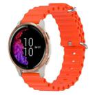 For Garmin Venu 20mm Ocean Style Silicone Solid Color Watch Band(Orange) - 1