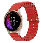 For Garmin Venu 20mm Ocean Style Silicone Solid Color Watch Band(Red) - 1