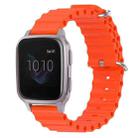 For Garmin Venu SQ 20mm Ocean Style Silicone Solid Color Watch Band(Orange) - 1