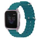 For Garmin Venu SQ 20mm Ocean Style Silicone Solid Color Watch Band(Green) - 1