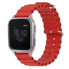 For Garmin Venu SQ 20mm Ocean Style Silicone Solid Color Watch Band(Red) - 1