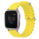 For Garmin Venu SQ 20mm Ocean Style Silicone Solid Color Watch Band(Yellow) - 1