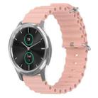 For Garminmove Luxe 20mm Ocean Style Silicone Solid Color Watch Band(Pink) - 1