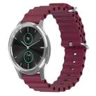 For Garminmove Luxe 20mm Ocean Style Silicone Solid Color Watch Band(Burgundy) - 1