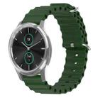 For Garminmove Luxe 20mm Ocean Style Silicone Solid Color Watch Band(Army Green) - 1