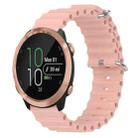 For Garmin Forerunner 645 Music 20mm Ocean Style Silicone Solid Color Watch Band(Pink) - 1