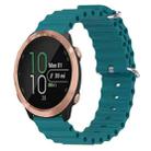 For Garmin Forerunner 645 Music 20mm Ocean Style Silicone Solid Color Watch Band(Green) - 1