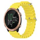 For Garmin Forerunner 645 Music 20mm Ocean Style Silicone Solid Color Watch Band(Yellow) - 1