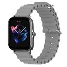 For Amazfit GTS 3 20mm Ocean Style Silicone Solid Color Watch Band(Grey) - 1