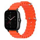 For Amazfit GTS 2E 20mm Ocean Style Silicone Solid Color Watch Band(Orange) - 1