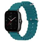 For Amazfit GTS 2E 20mm Ocean Style Silicone Solid Color Watch Band(Green) - 1