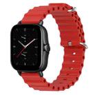 For Amazfit GTS 2E 20mm Ocean Style Silicone Solid Color Watch Band(Red) - 1