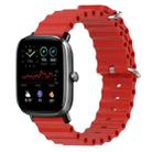 For Amazfit GTS 2 Mini 20mm Ocean Style Silicone Solid Color Watch Band(Red) - 1