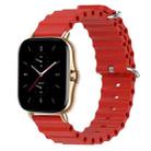 For Amazfit GTS 2 20mm Ocean Style Silicone Solid Color Watch Band(Red) - 1