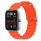 For Amazfit GTS 20mm Ocean Style Silicone Solid Color Watch Band(Orange) - 1