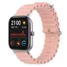 For Amazfit GTS 20mm Ocean Style Silicone Solid Color Watch Band(Pink) - 1