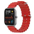 For Amazfit GTS 20mm Ocean Style Silicone Solid Color Watch Band(Red) - 1