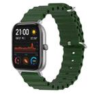 For Amazfit GTS 20mm Ocean Style Silicone Solid Color Watch Band(Army Green) - 1