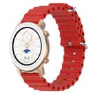 For Amazfit GTR 42mm 20mm Ocean Style Silicone Solid Color Watch Band(Red) - 1