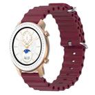For Amazfit GTR 42mm 20mm Ocean Style Silicone Solid Color Watch Band(Wine Red) - 1