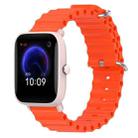 For Amazfit Pop Pro 20mm Ocean Style Silicone Solid Color Watch Band(Orange) - 1