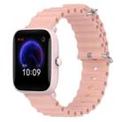 For Amazfit Pop Pro 20mm Ocean Style Silicone Solid Color Watch Band(Pink) - 1