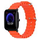 For Amazfit Pop 20mm Ocean Style Silicone Solid Color Watch Band(Orange) - 1