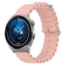 For Huawei Watch GT3 Pro 43mm 20mm Ocean Style Silicone Solid Color Watch Band(Pink) - 1