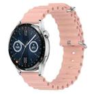 For Huawei Watch GT3 42mm 20mm Ocean Style Silicone Solid Color Watch Band(Pink) - 1