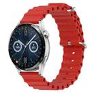 For Huawei Watch GT3 42mm 20mm Ocean Style Silicone Solid Color Watch Band(Red) - 1