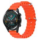 For Huawei Watch GT2 42mm 20mm Ocean Style Silicone Solid Color Watch Band(Orange) - 1