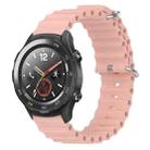 For Huawei Watch 2 20mm Ocean Style Silicone Solid Color Watch Band(Pink) - 1